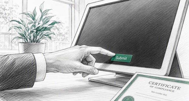 Hand submitting DEA renewal online