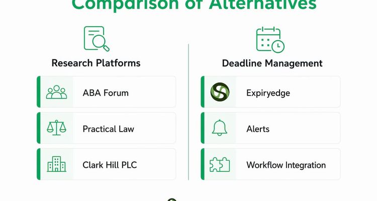 Infographic comparing construction law resource alternatives