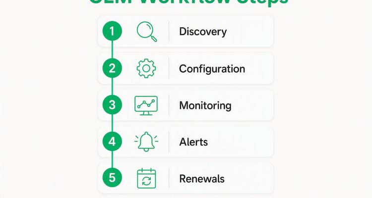 Infographic showing contract lifecycle management workflow steps
