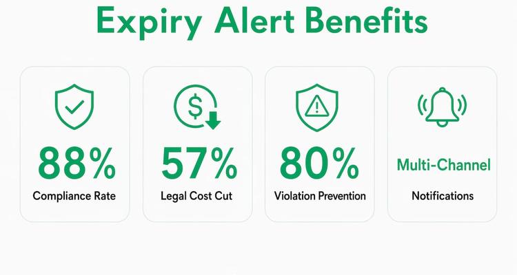 Infographic showing key expiry alert benefits
