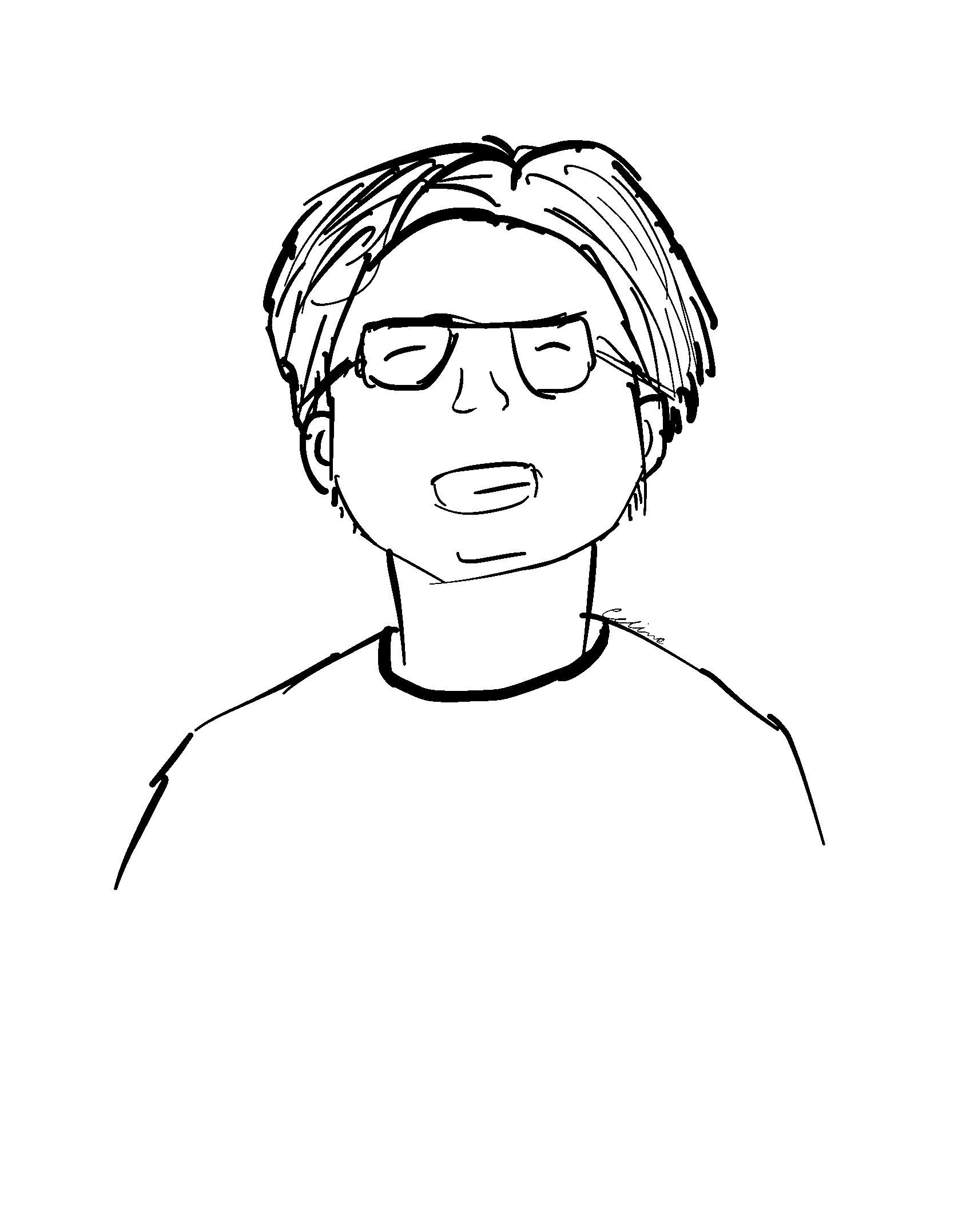 doodle vaguely resembling me drawn by Celine Wang