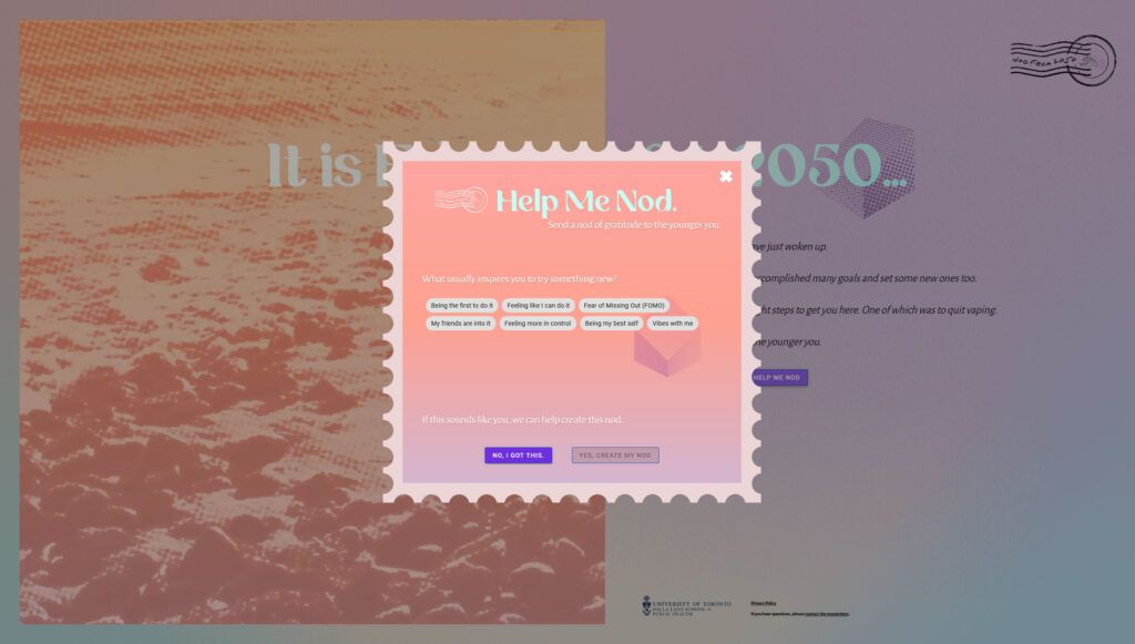 Nod from 2050 — detail