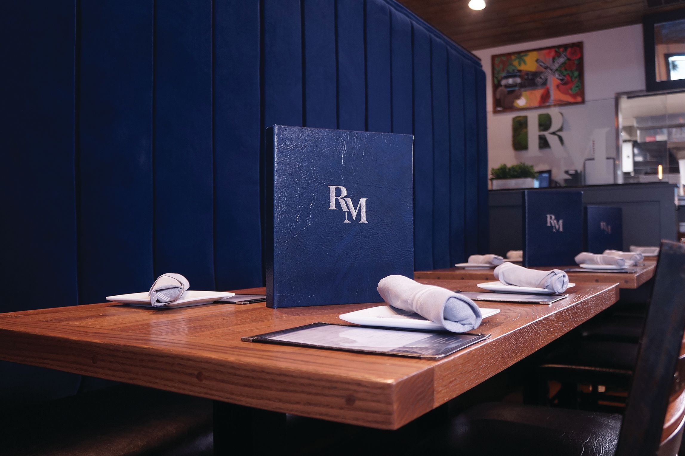 Table Setting & Menu in Main Dining Room