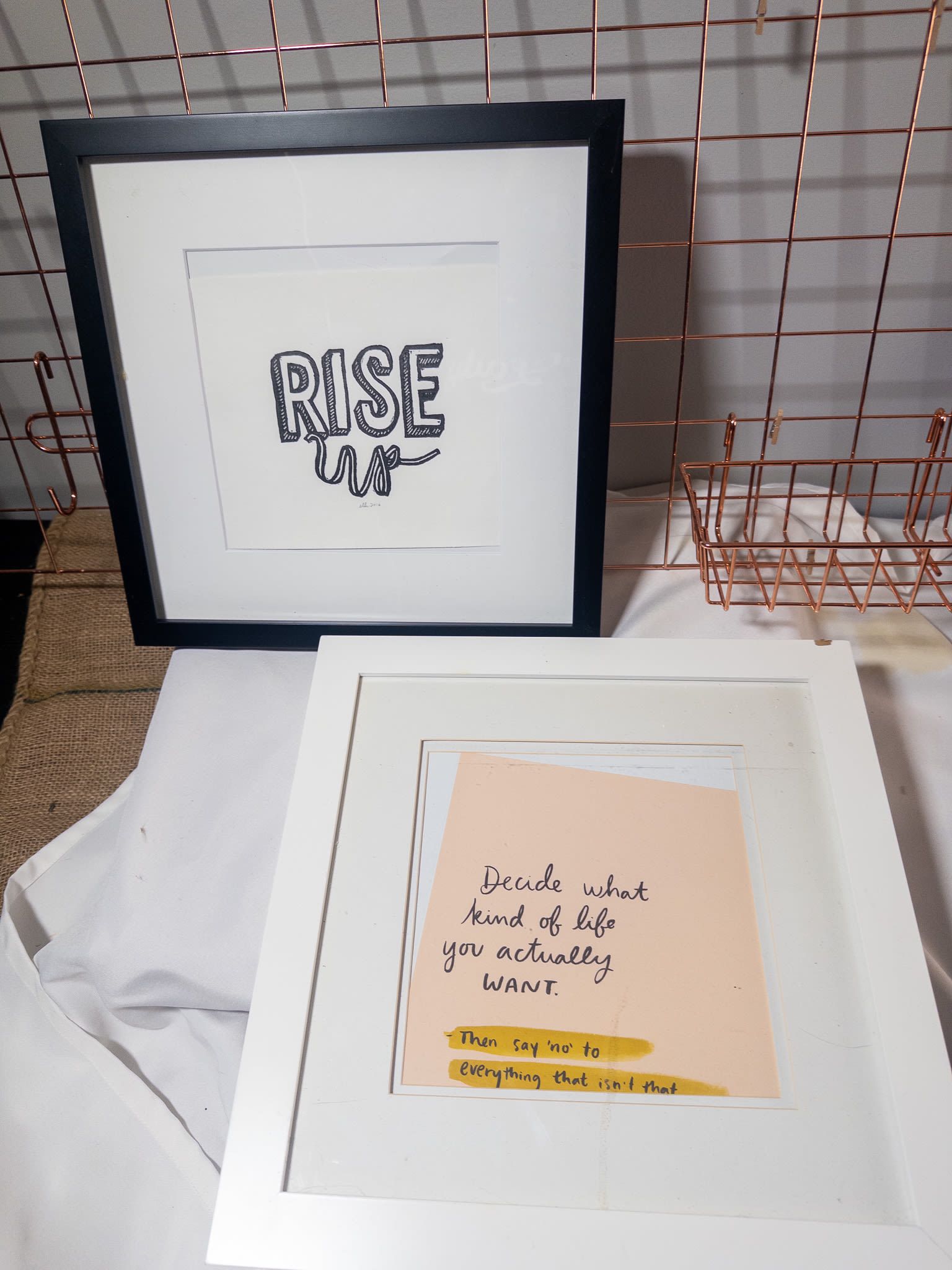 White Frame with Art Print