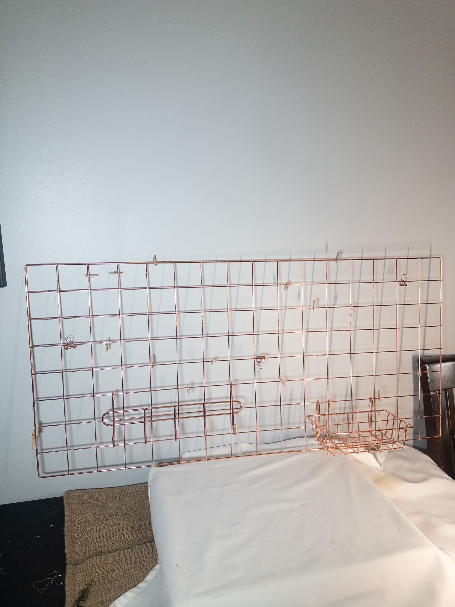 Rose Gold Hanging Card Organizer