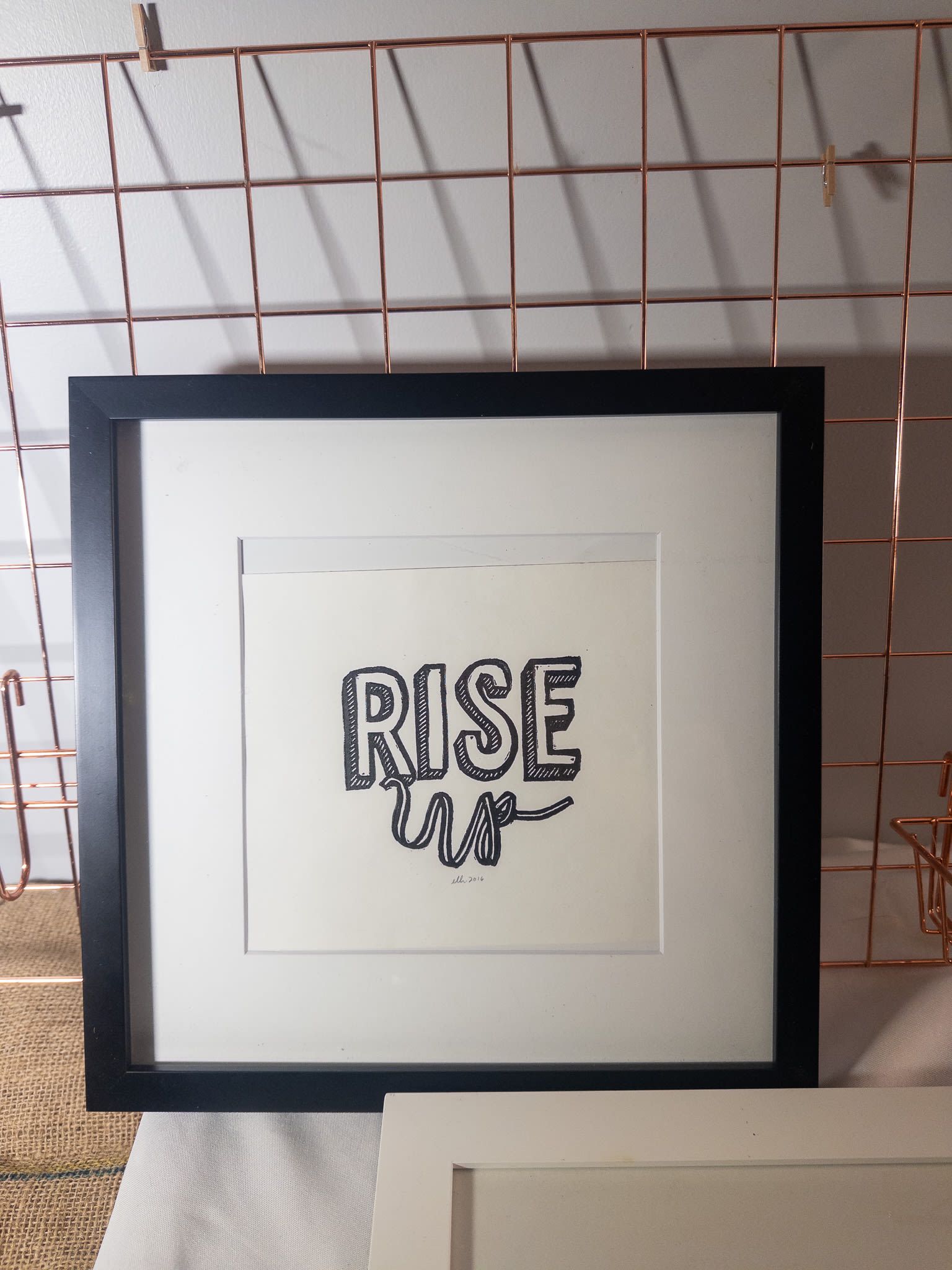 Black Frame with Activist Art Print