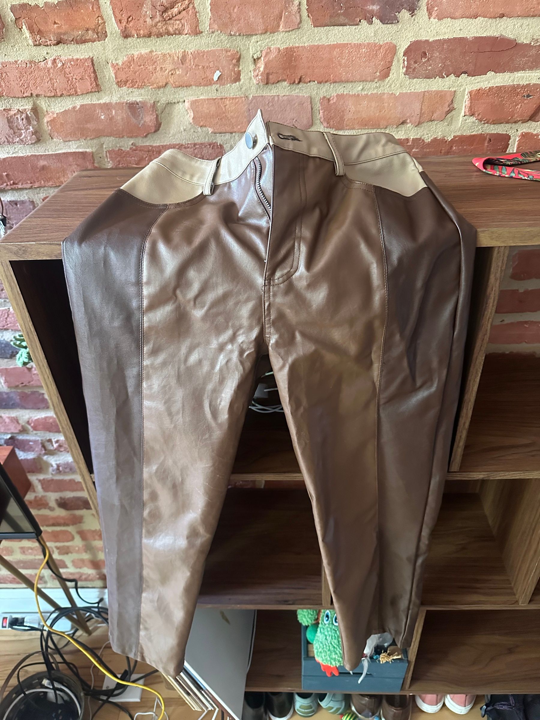 Multi-Tone Pleather Pants