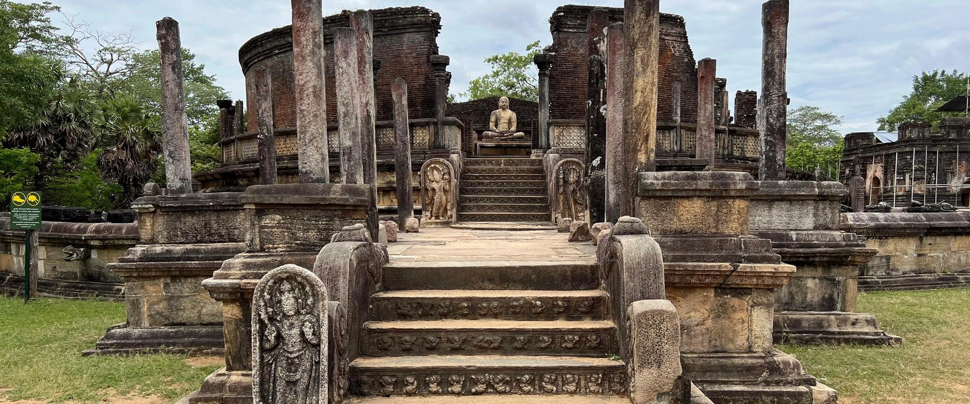 Vatadage circular relic house at Polonnaruwa UNESCO World Heritage Site, Sri Lanka