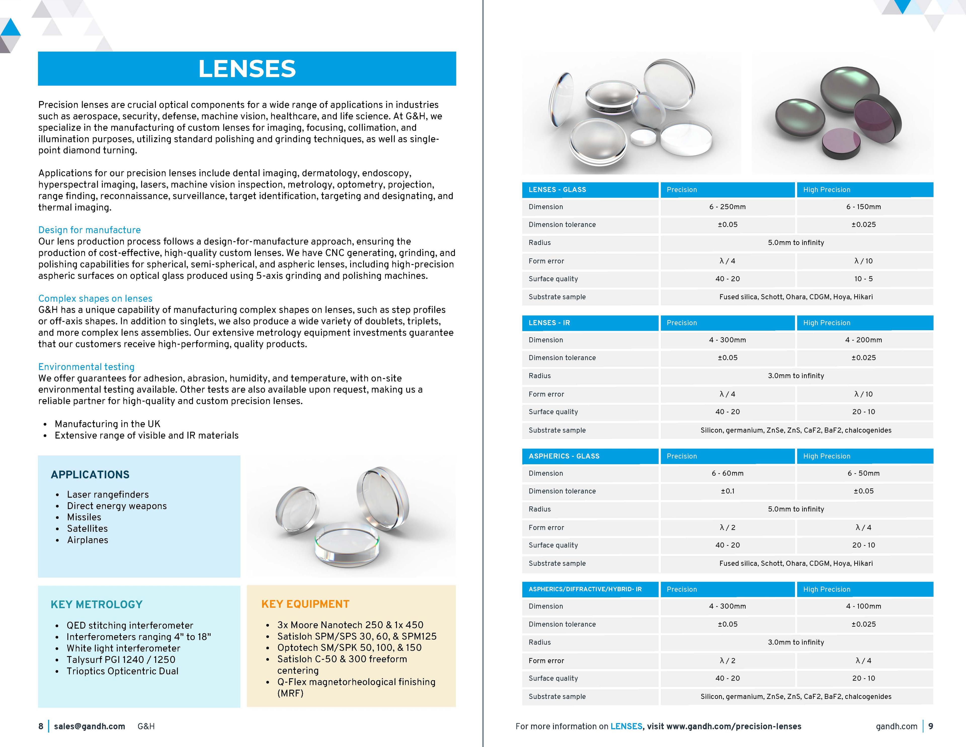 G&H Product & Solutions Guide - Precision Optics Page 08-09