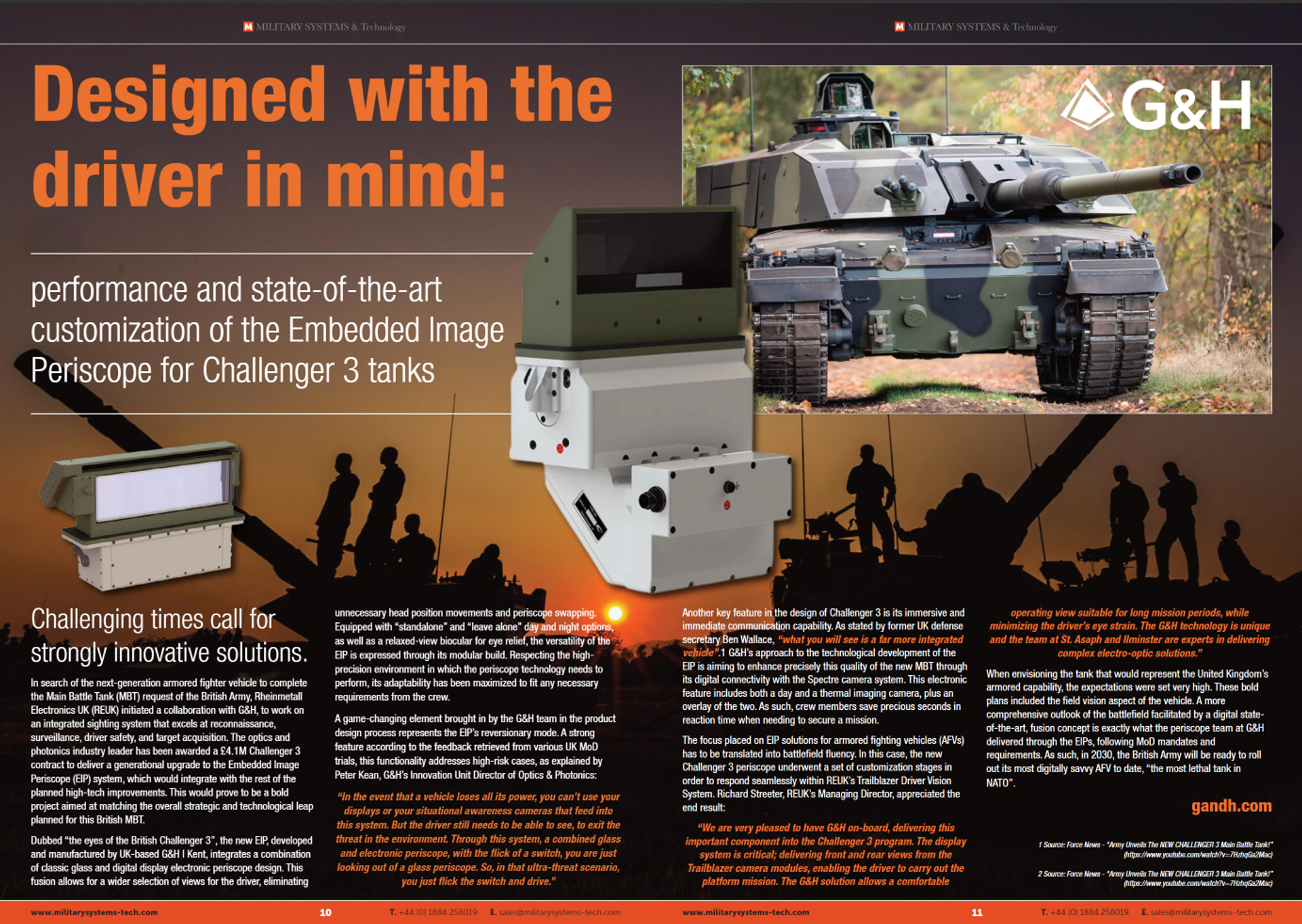 G&H Featured in Military Systems & Technology Magazine