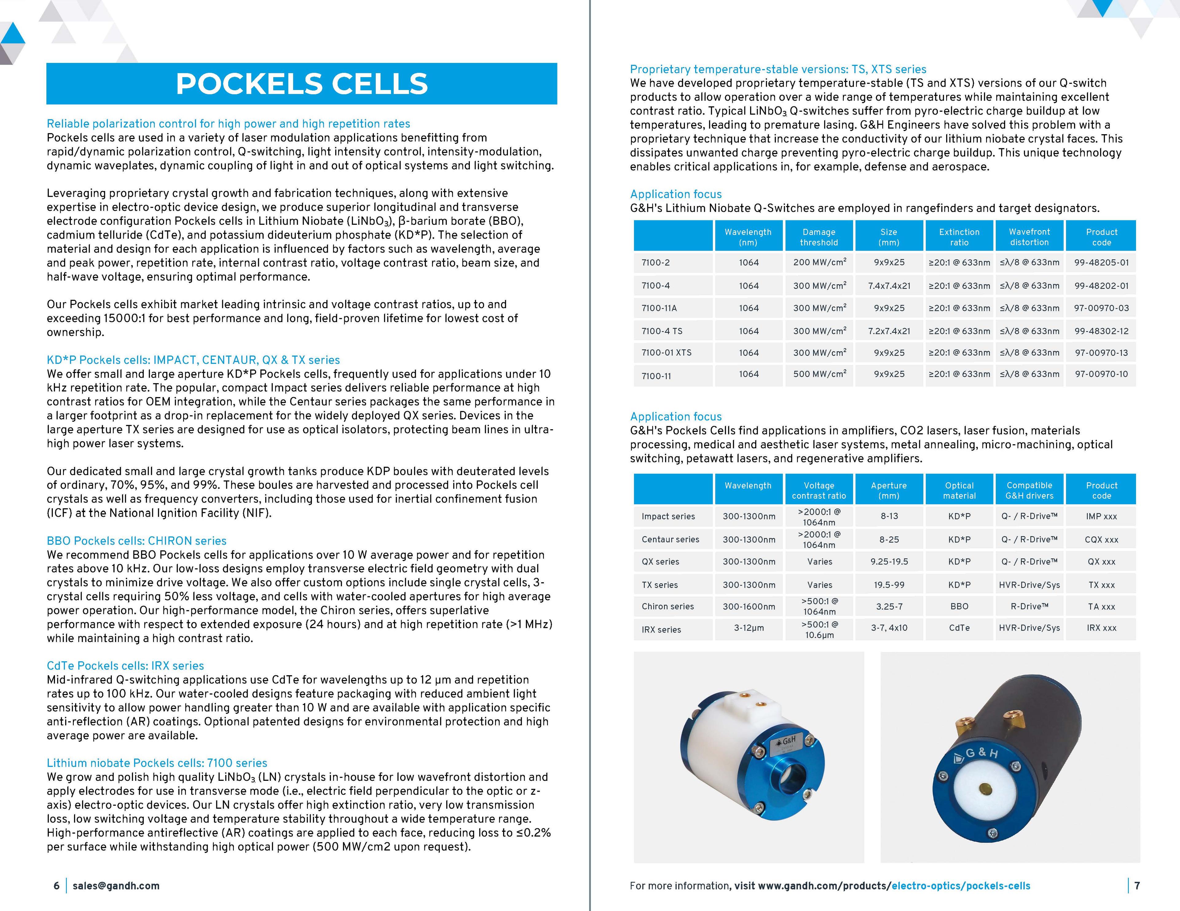 G&H Product & Solutions Guide - Electro-Optics Page 06-07