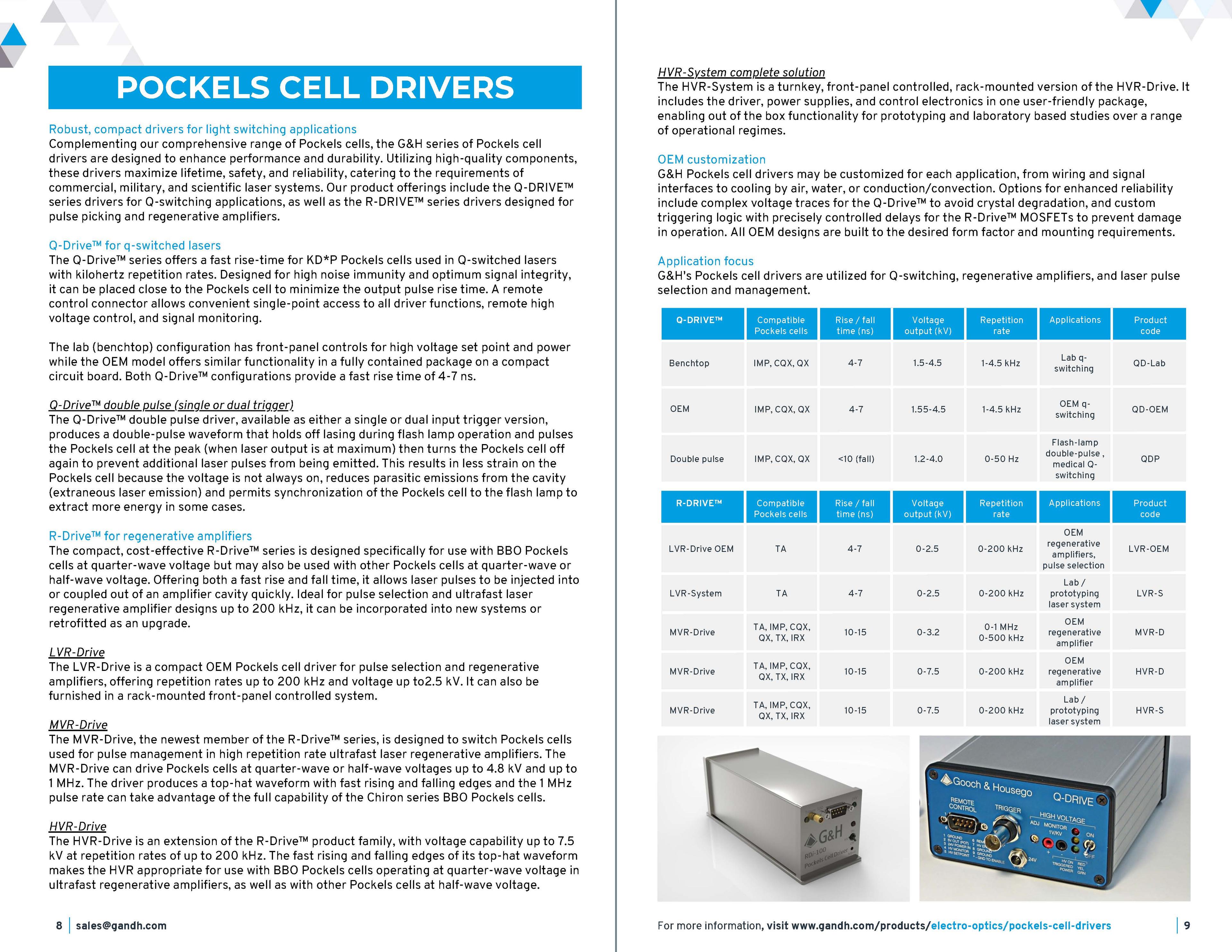 G&H Product & Solutions Guide - Electro-Optics Page 08-09