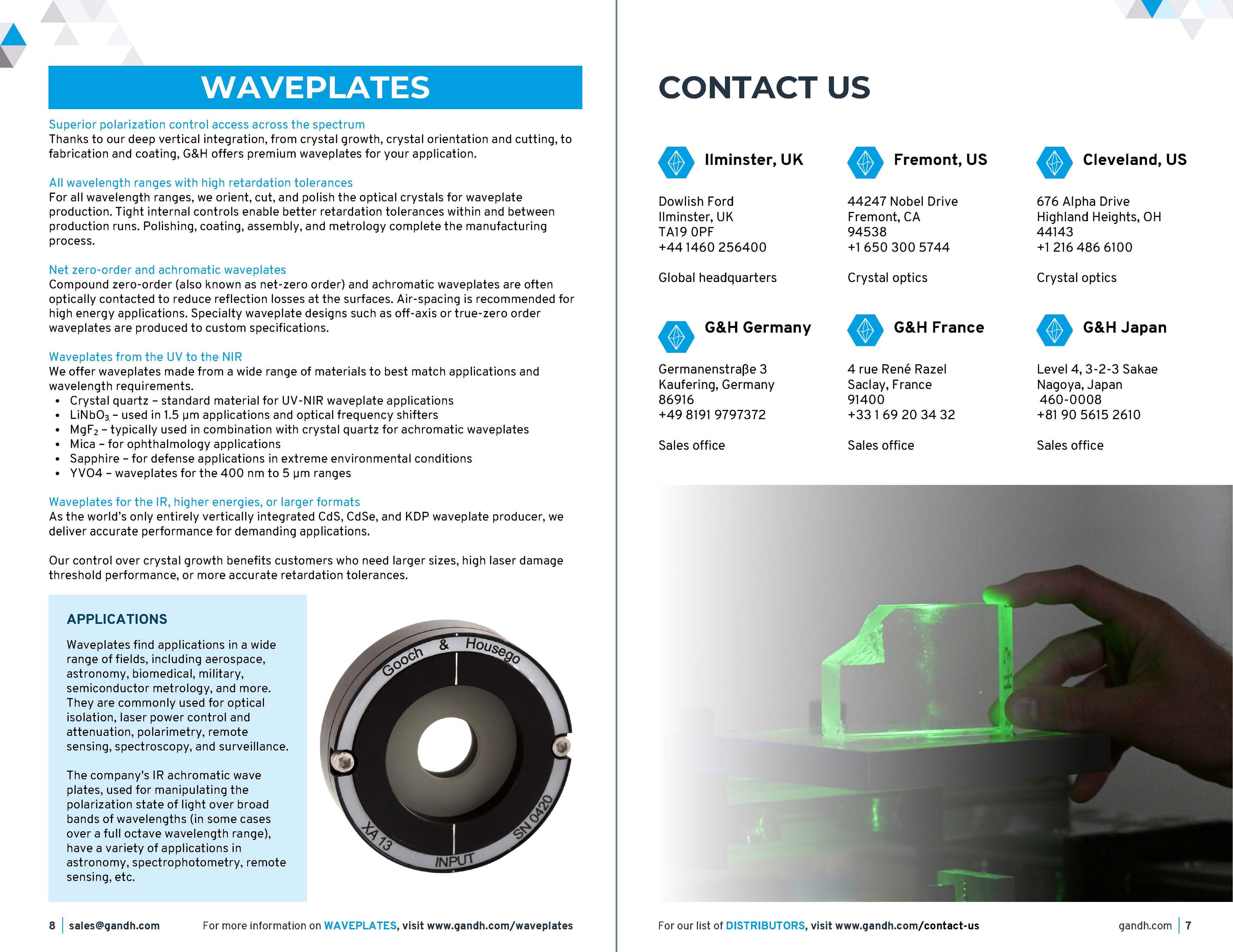 G&H Product & Solutions Guide - Crystal Optics Page 08-09