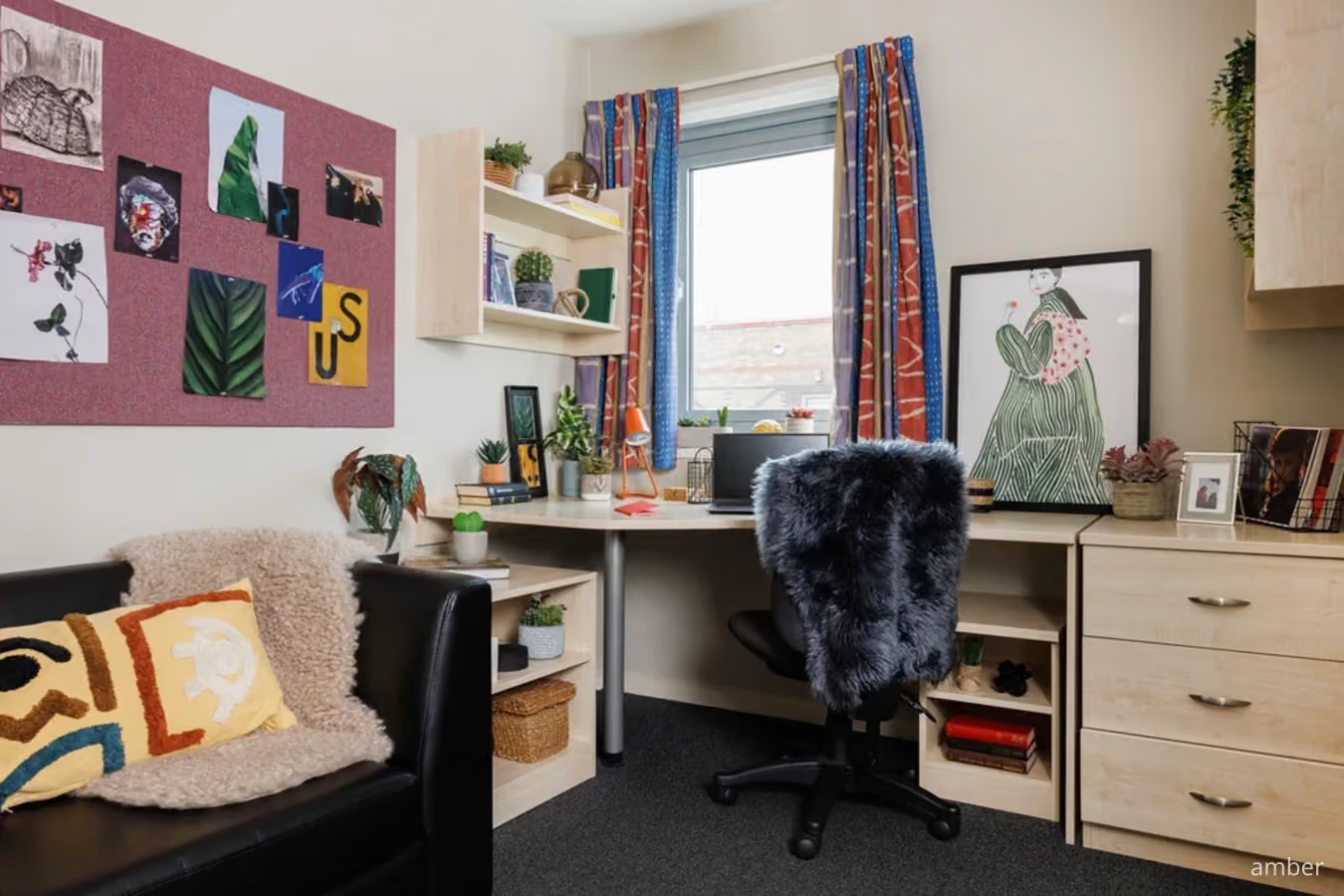 Modern student accommodation offering stylish ensuite rooms, vibrant communal spaces, contemporary interiors, excellent amenities, secure living, and a convenient location near universities and transport.