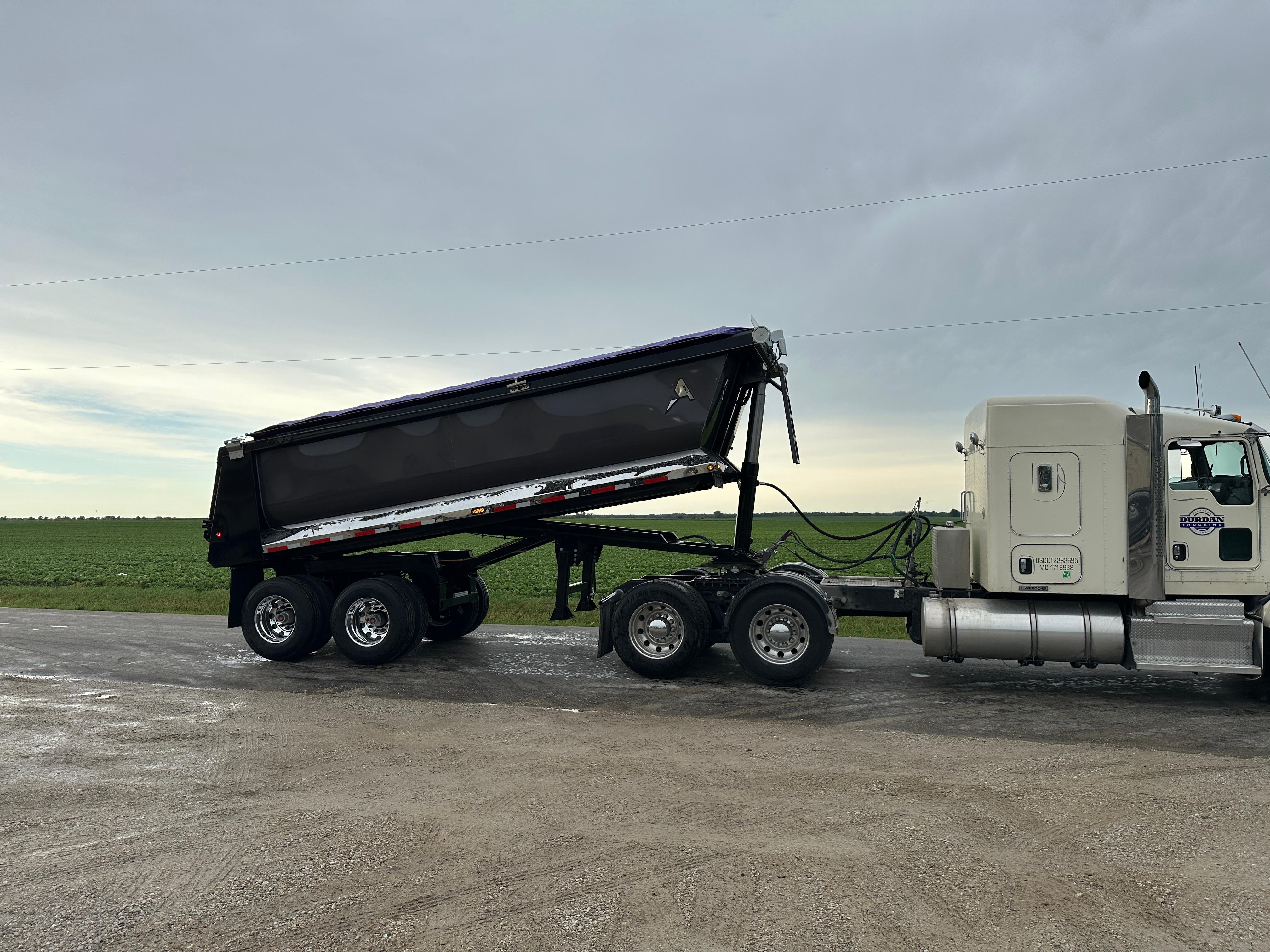 Dump trailers Cedar Rapids IA contractors use on jobsites, built by ALKO Manufacturing