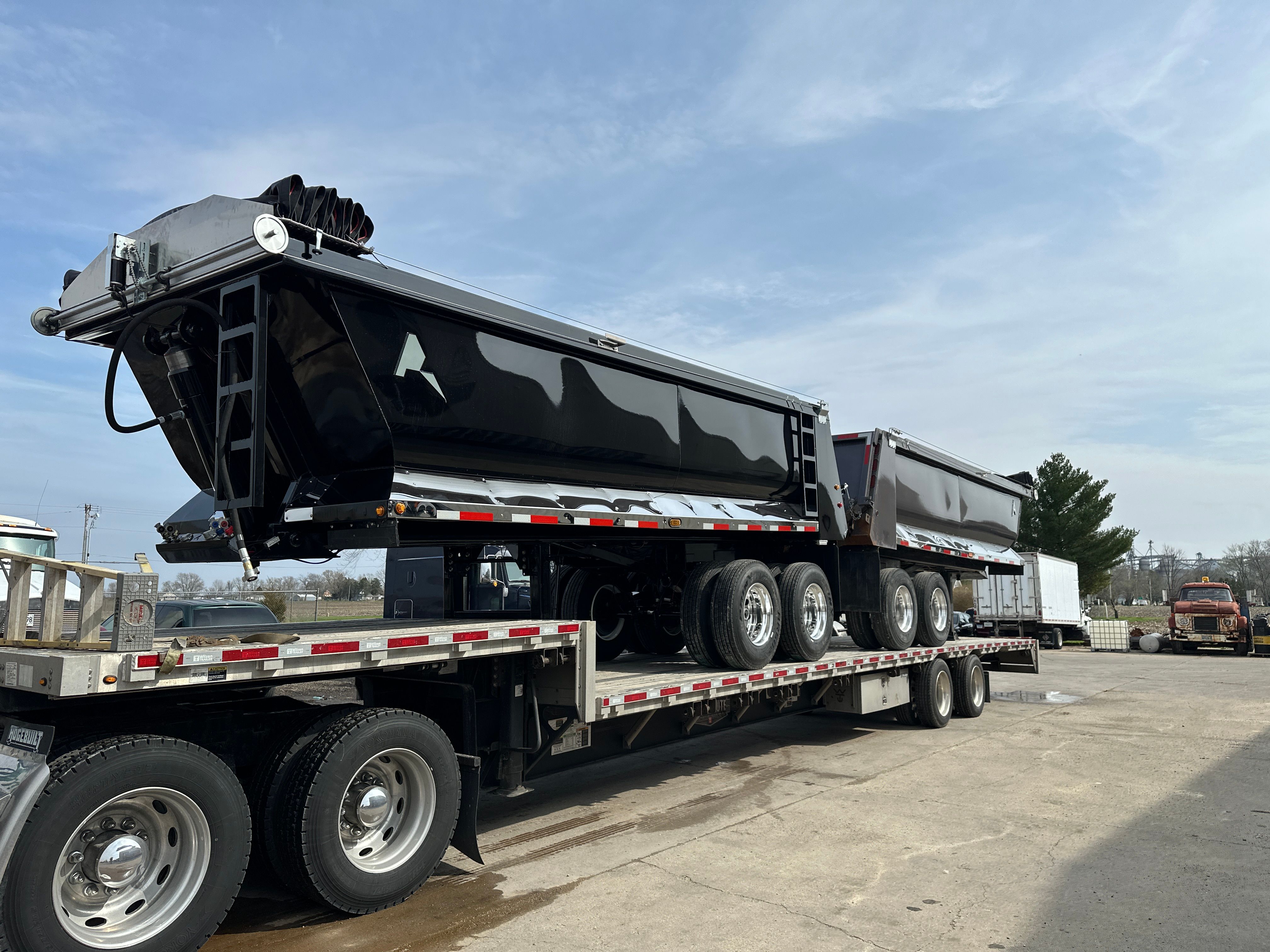 Contractor fleet dump trailers built by ALKO Manufacturing