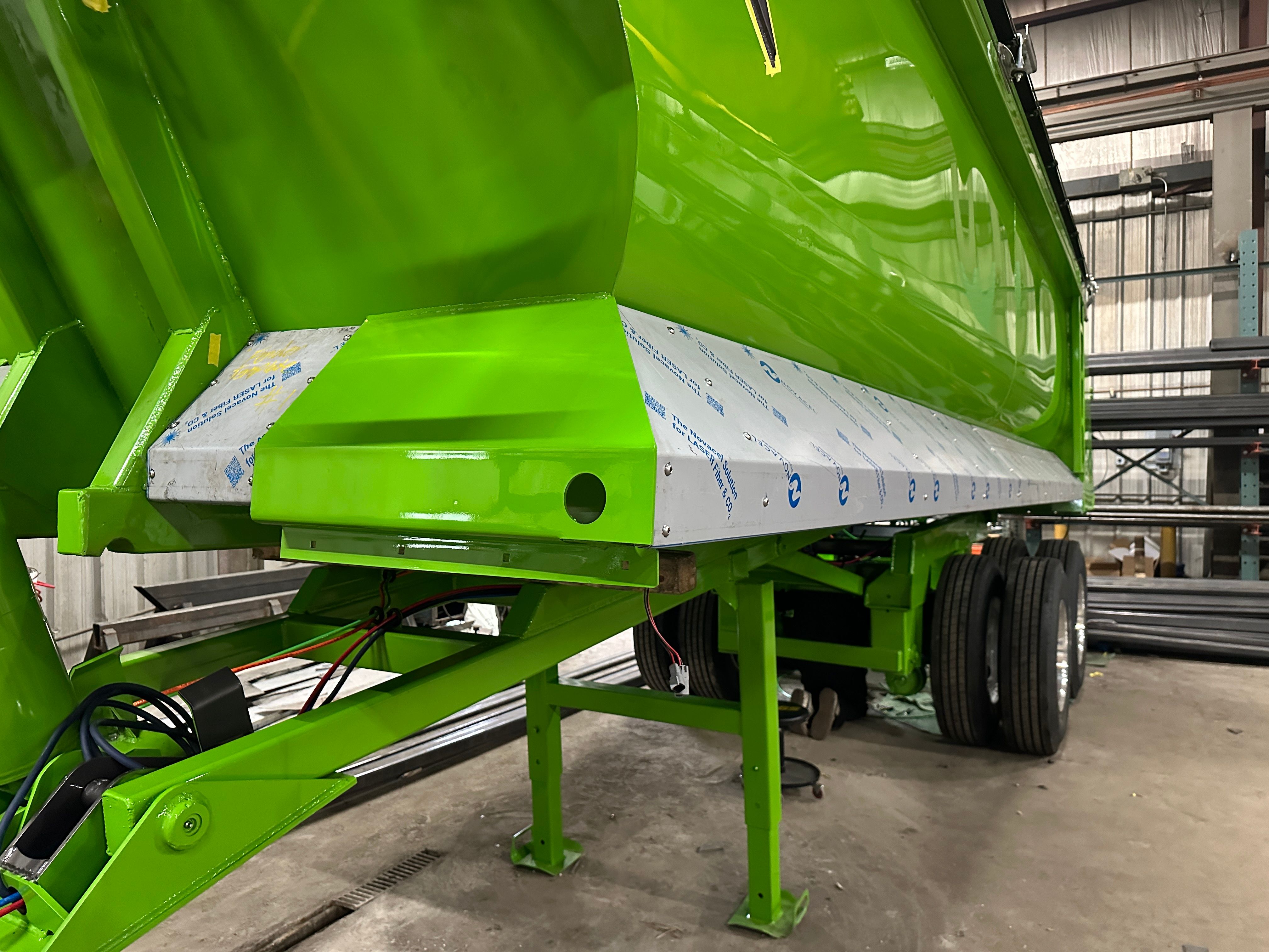 Contractor fleet dump trailers built by ALKO Manufacturing