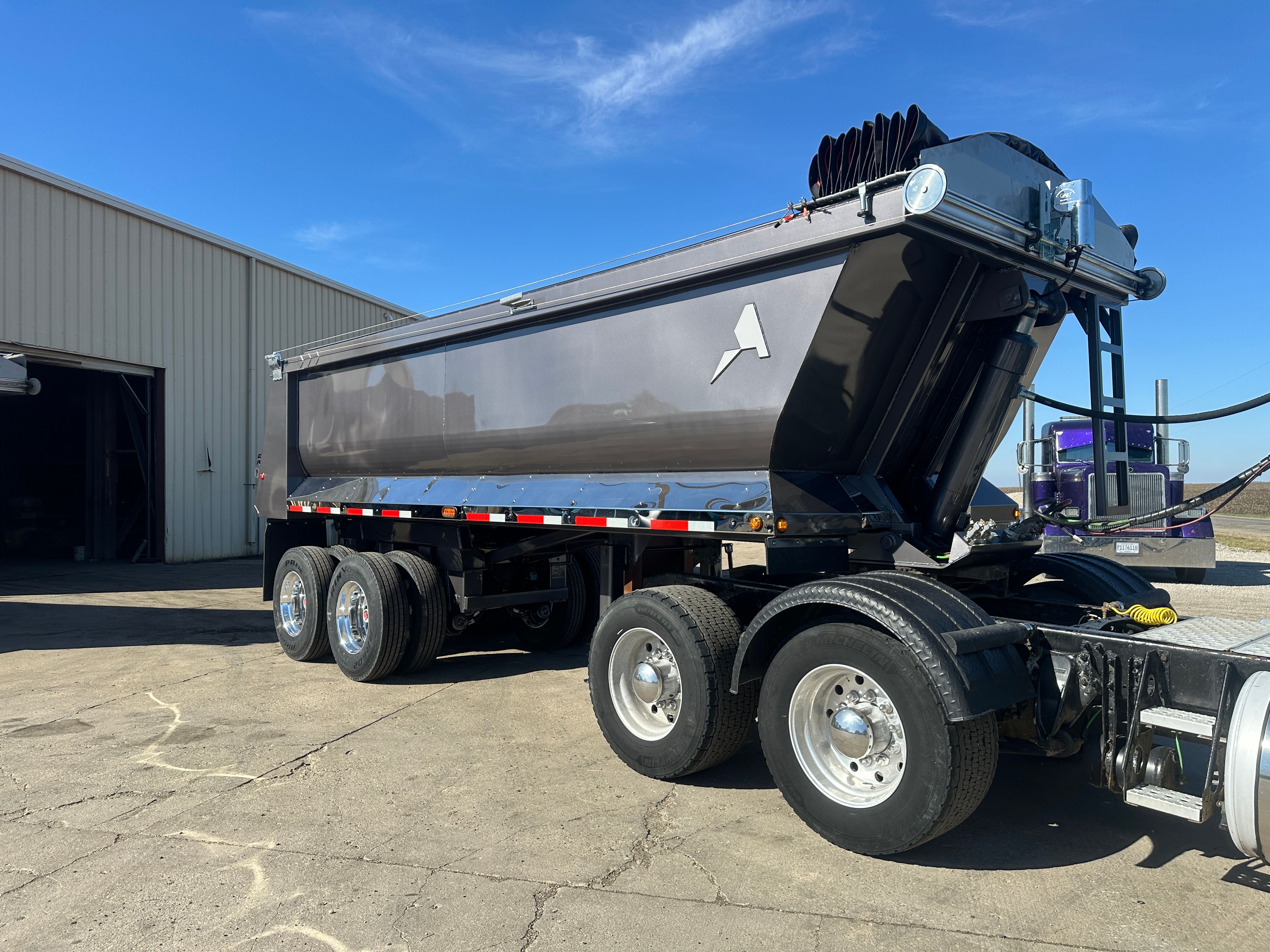 Contractor fleet dump trailers built by ALKO Manufacturing