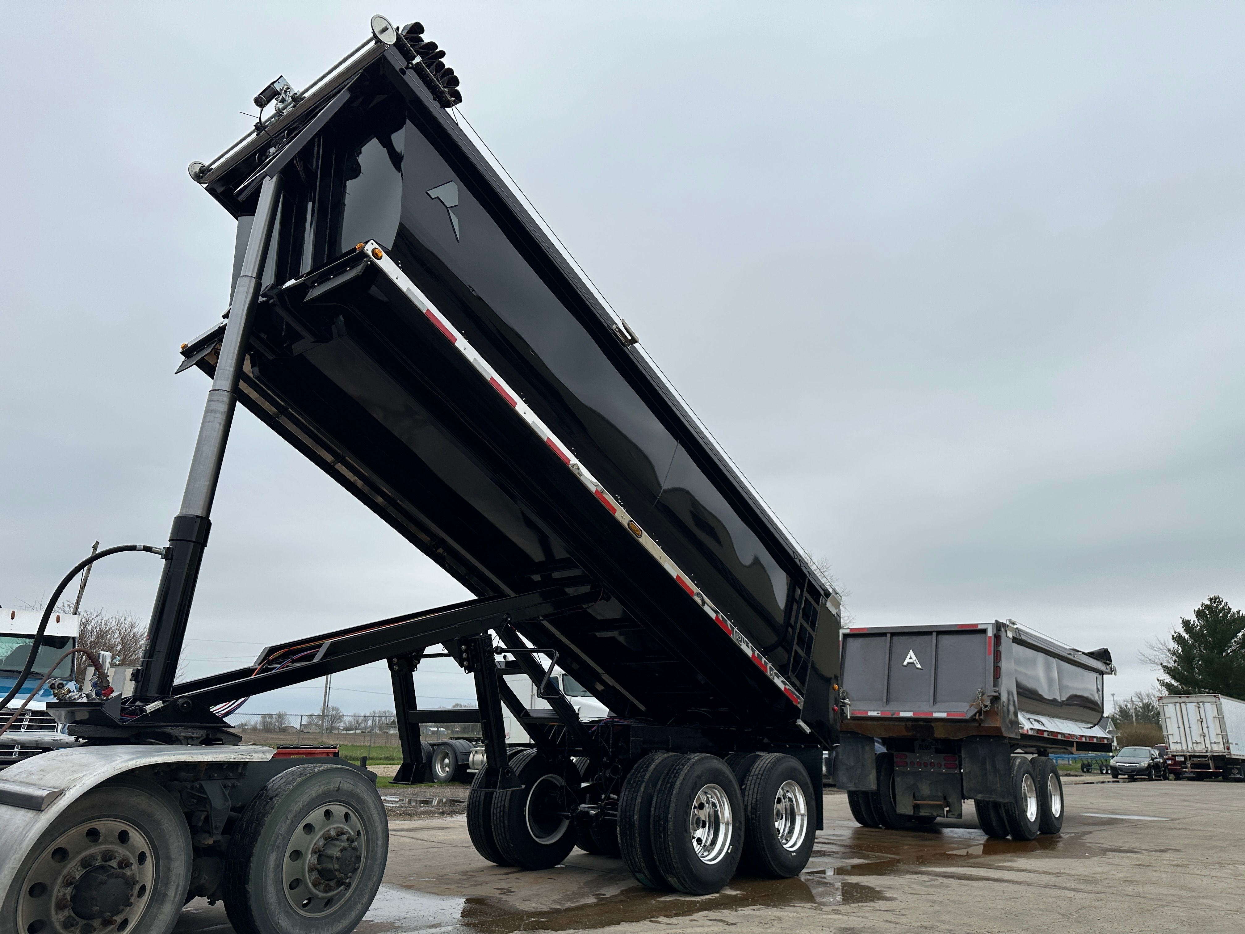 Contractor fleet dump trailers built by ALKO Manufacturing