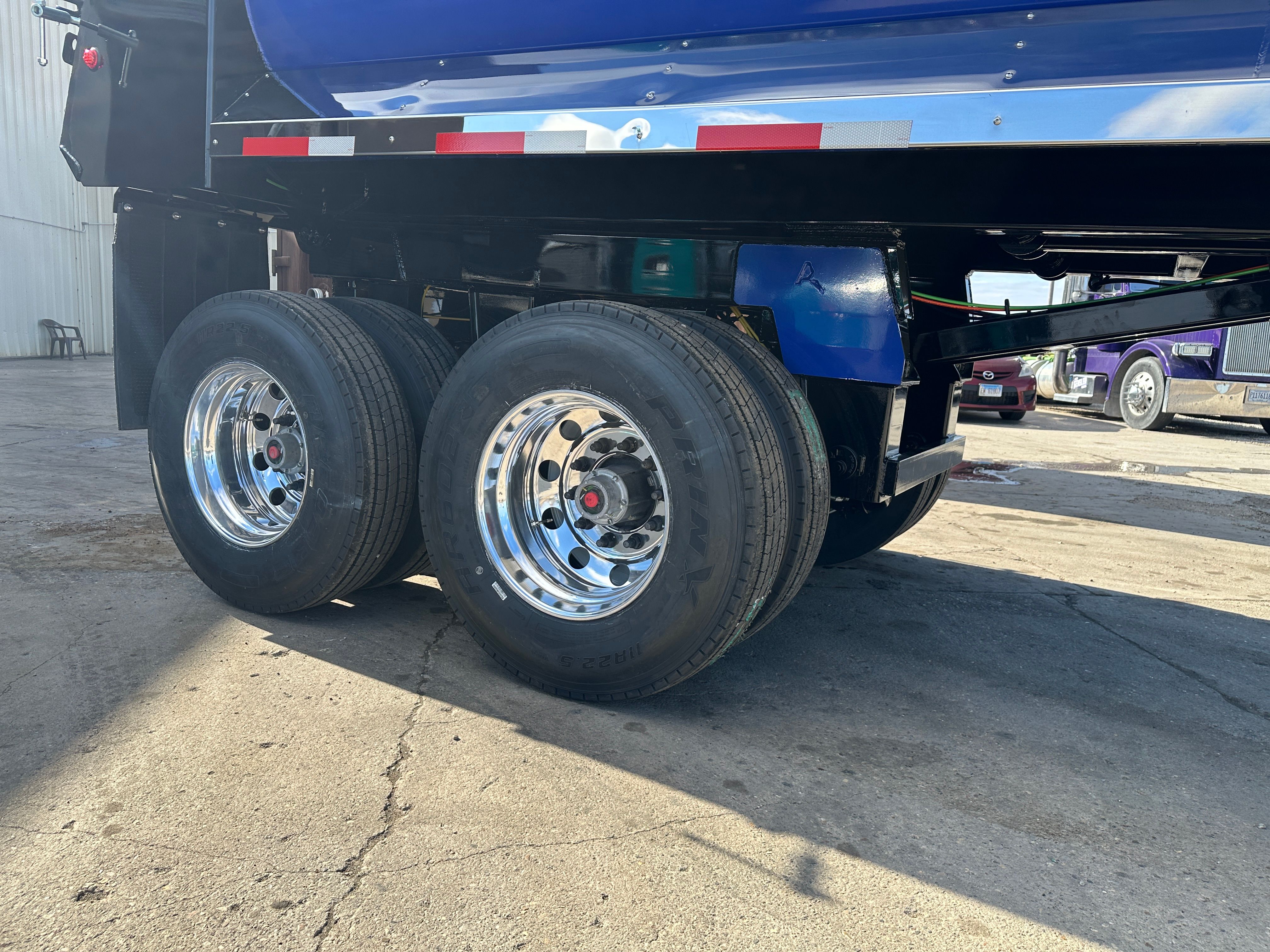 Contractor fleet dump trailers built by ALKO Manufacturing
