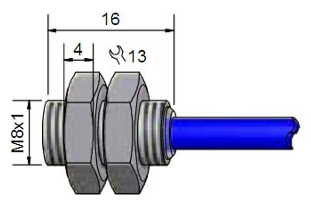 Hubzähler IAS-30 (ATEX) IAS-30-M8-N — Abmessungen