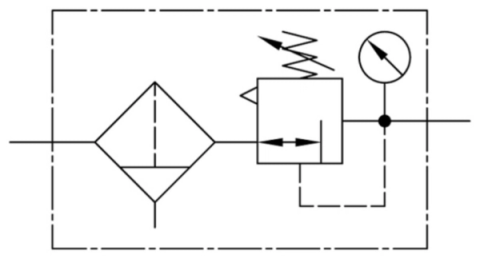 Filter-reduceer ventiel 00-FR 1/4 — pneumatisch symbool