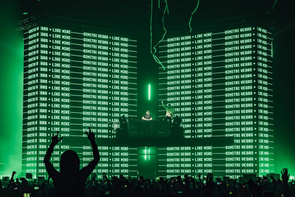 Dimitri Vegas and Like Mike (DVLM) performing at OVO Arena Wembley, London