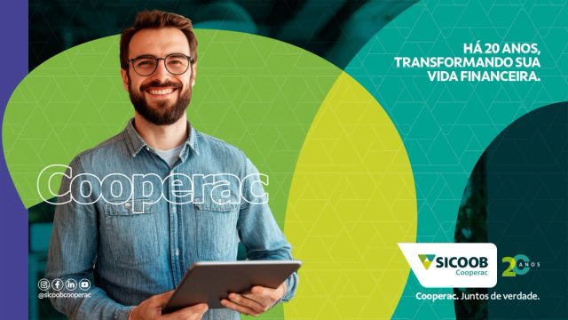 Cria campanha de 20 anos para Sicoob Cooperac