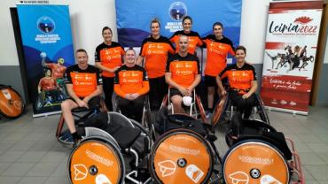 Het Nederlands rolstoelhandbalteam