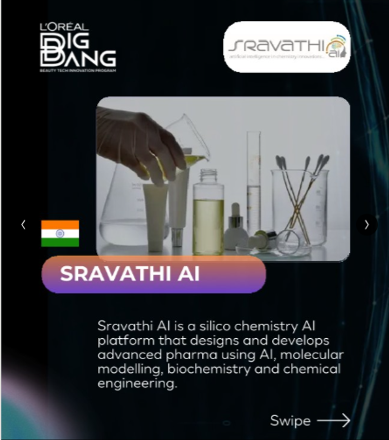 Cover photo for Sravathi has been selected to the regional finals of the L'Oréal Big Bang India Competition.