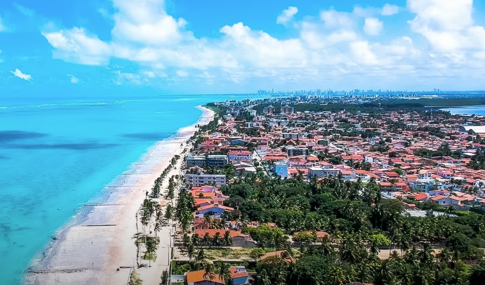 Joao Pessoa, Brazil beach-front line coast