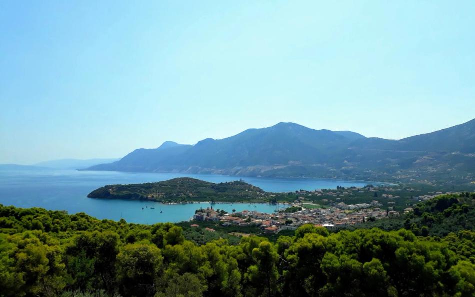 Peloponnese is connected to the central part of the country by a land bridge.