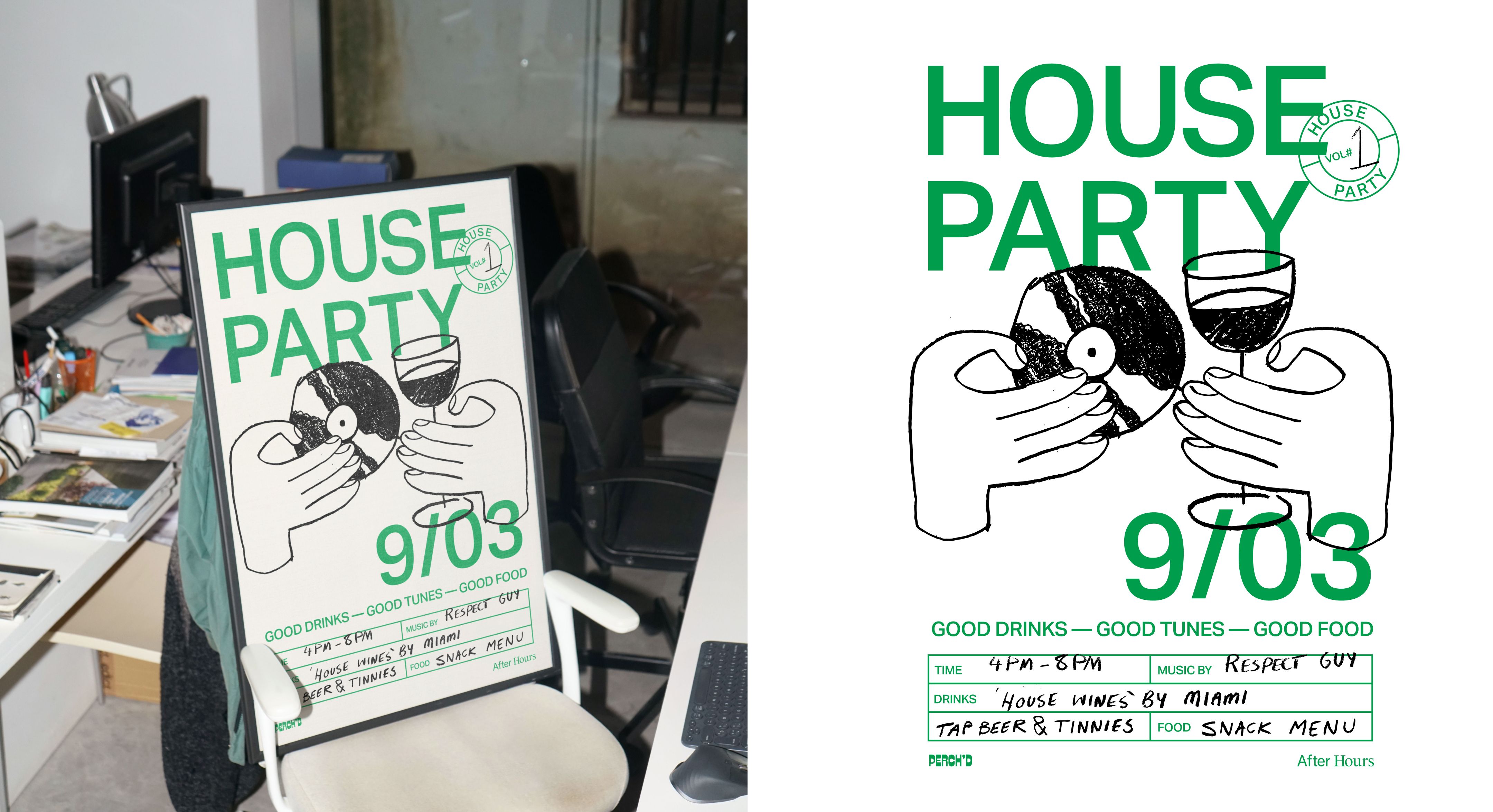 House Party poster design by After Hours Studio