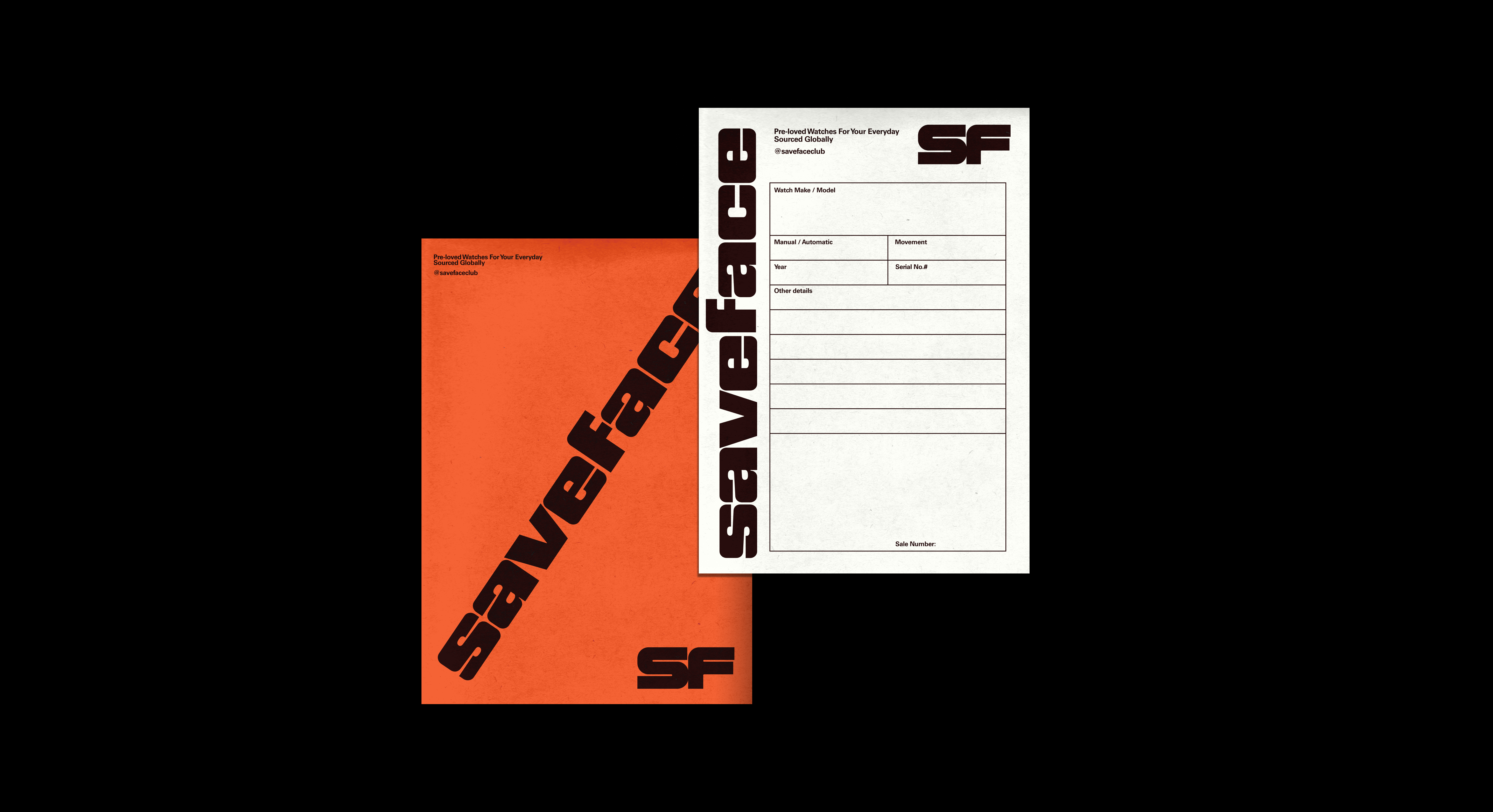 Saveface stationery by After Hours Studio