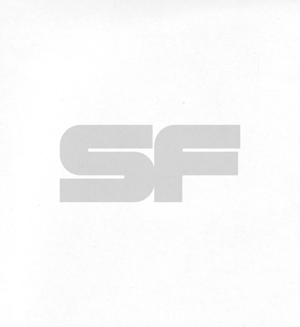 SF monogram in grey on white