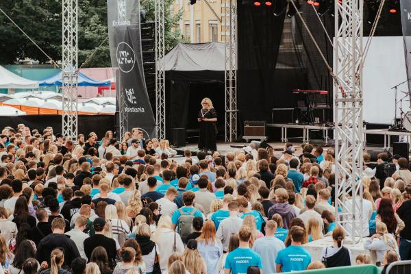 studenter på første studiedag