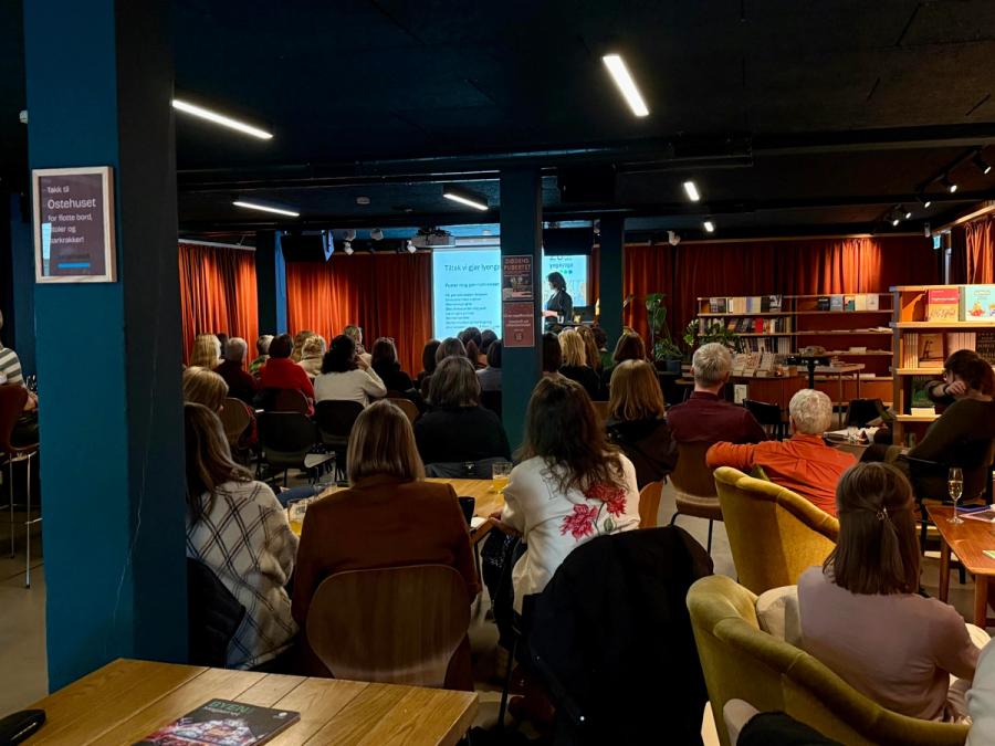 publikum på litteraturarrangement