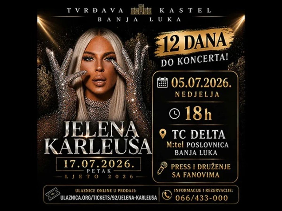Jelena Karleuša u nedjelju sa fanovima u Delti, 17. jula nastupa na Kastelu