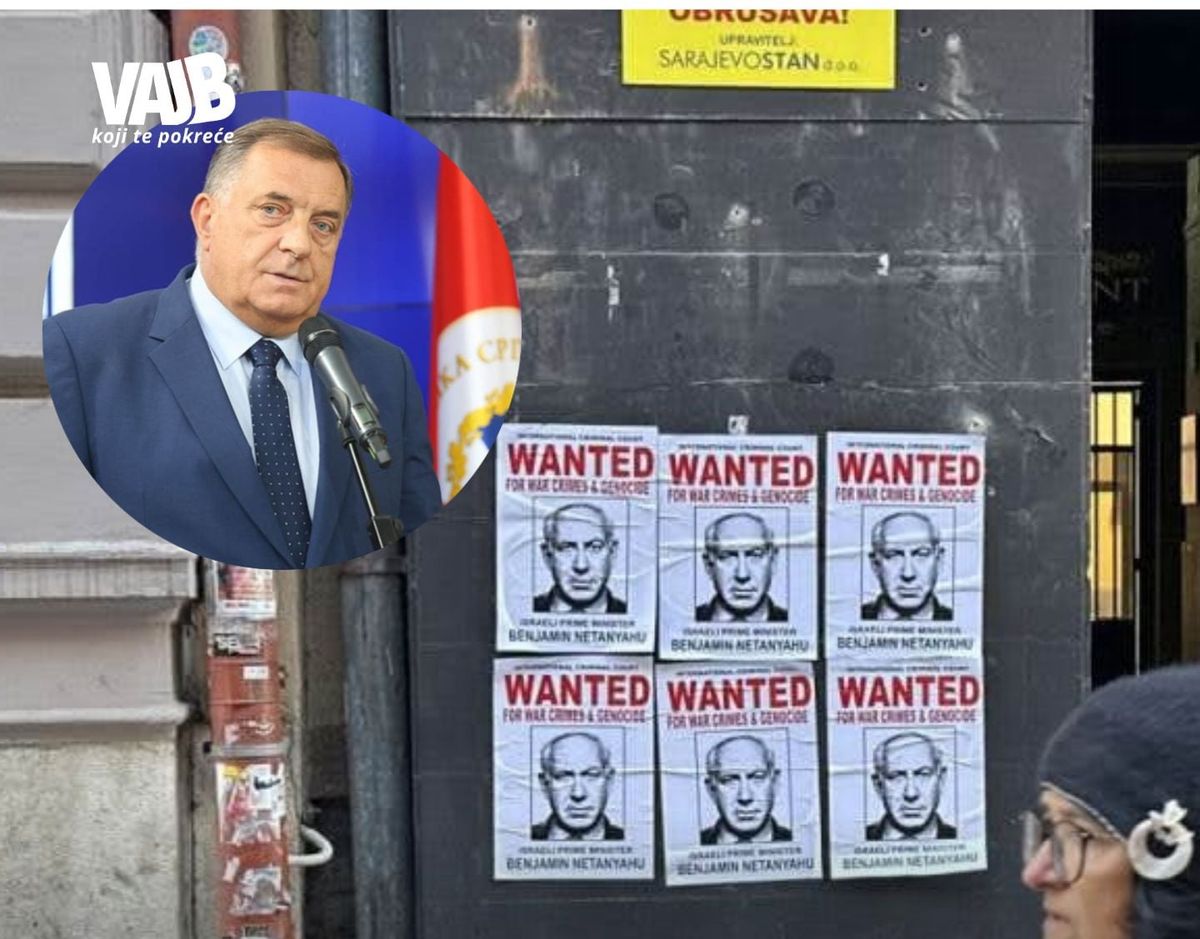 Sarajevo oblijepljeno potjernicama za Netanjahuom, Dodik oštro reagovao