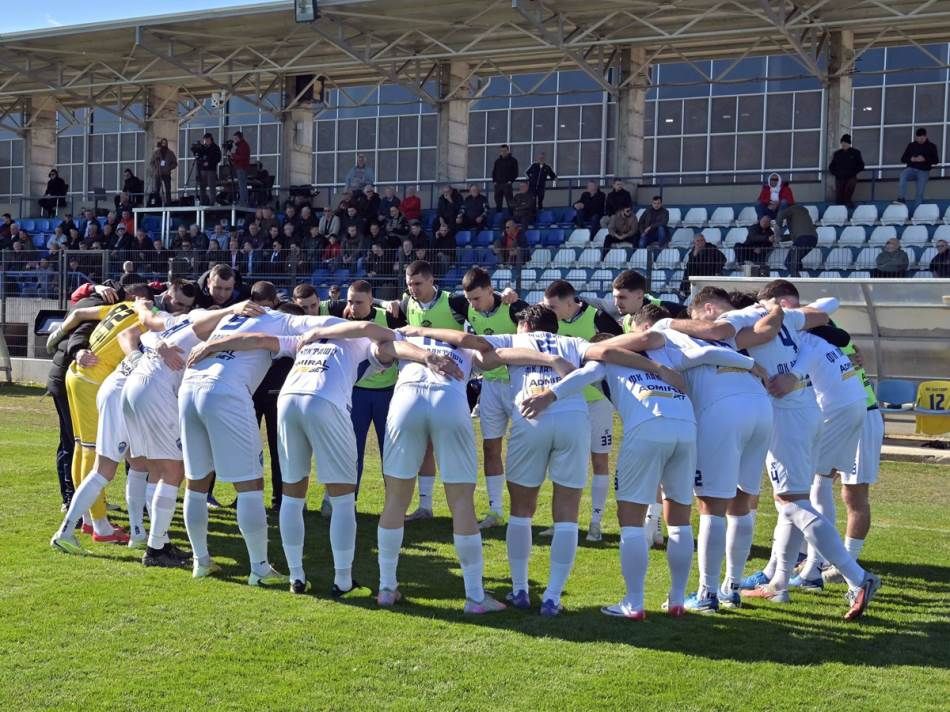 Fudbaleri Laktaša slave gol u utakmici protiv Vlasenice u Prvoj ligi Republike Srpske.