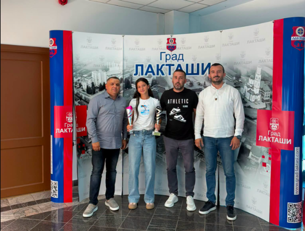 Laktaši: Prijem za mladu teniserku Lanu Kosić u Gradskoj upravi