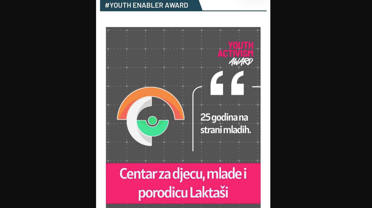 Omladinski centar Laktaši u finalu za Youth Enabler Award