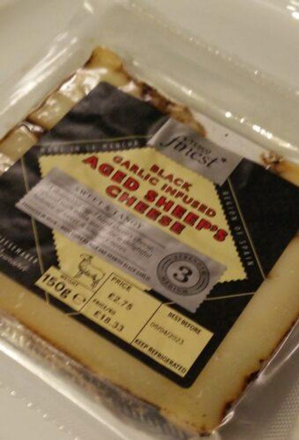 Tesco Finest Black Garlic Infused Aged Sheep’s Cheese