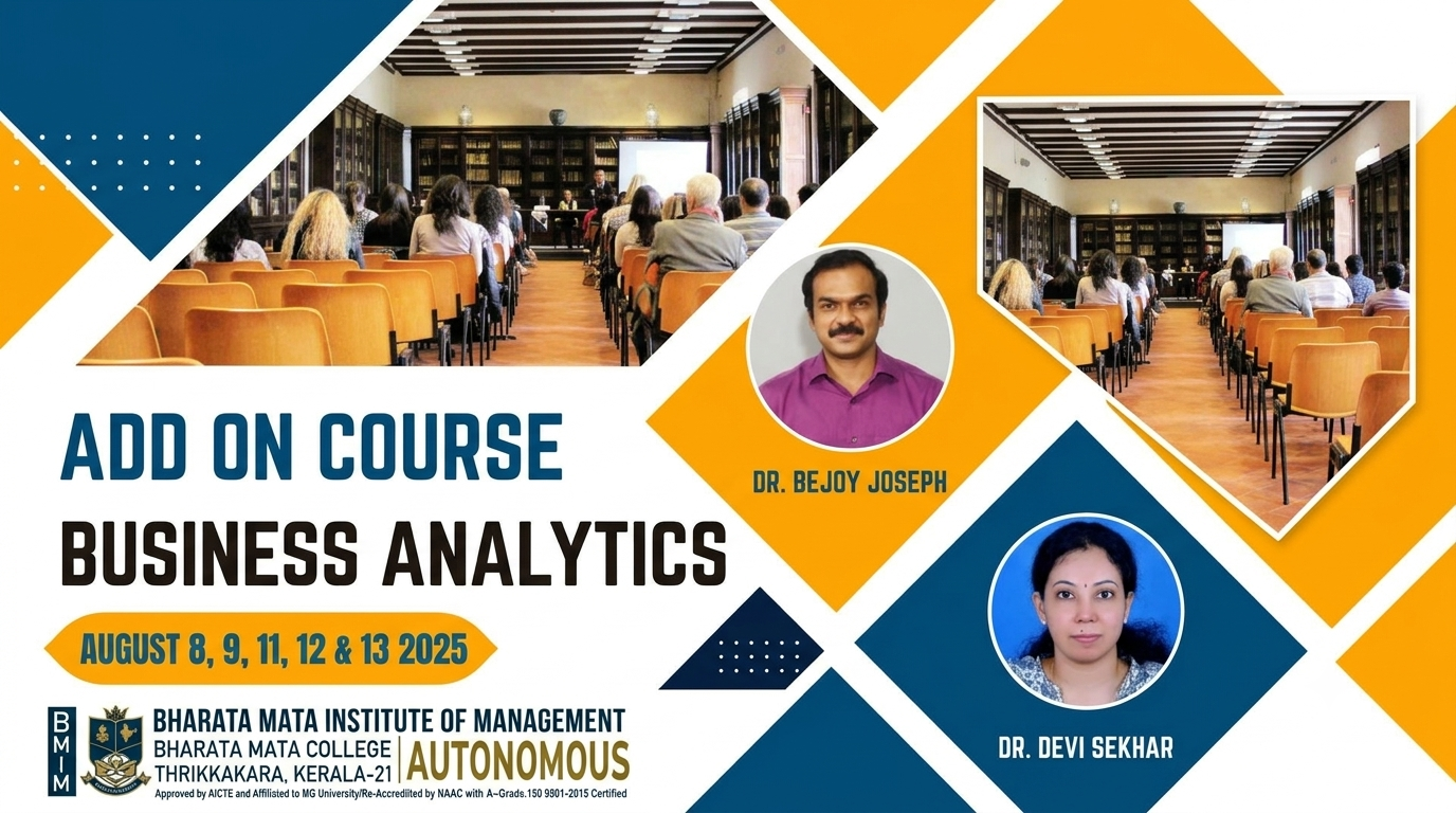 Master Business Analytics at Bharata Mata Institute of Management