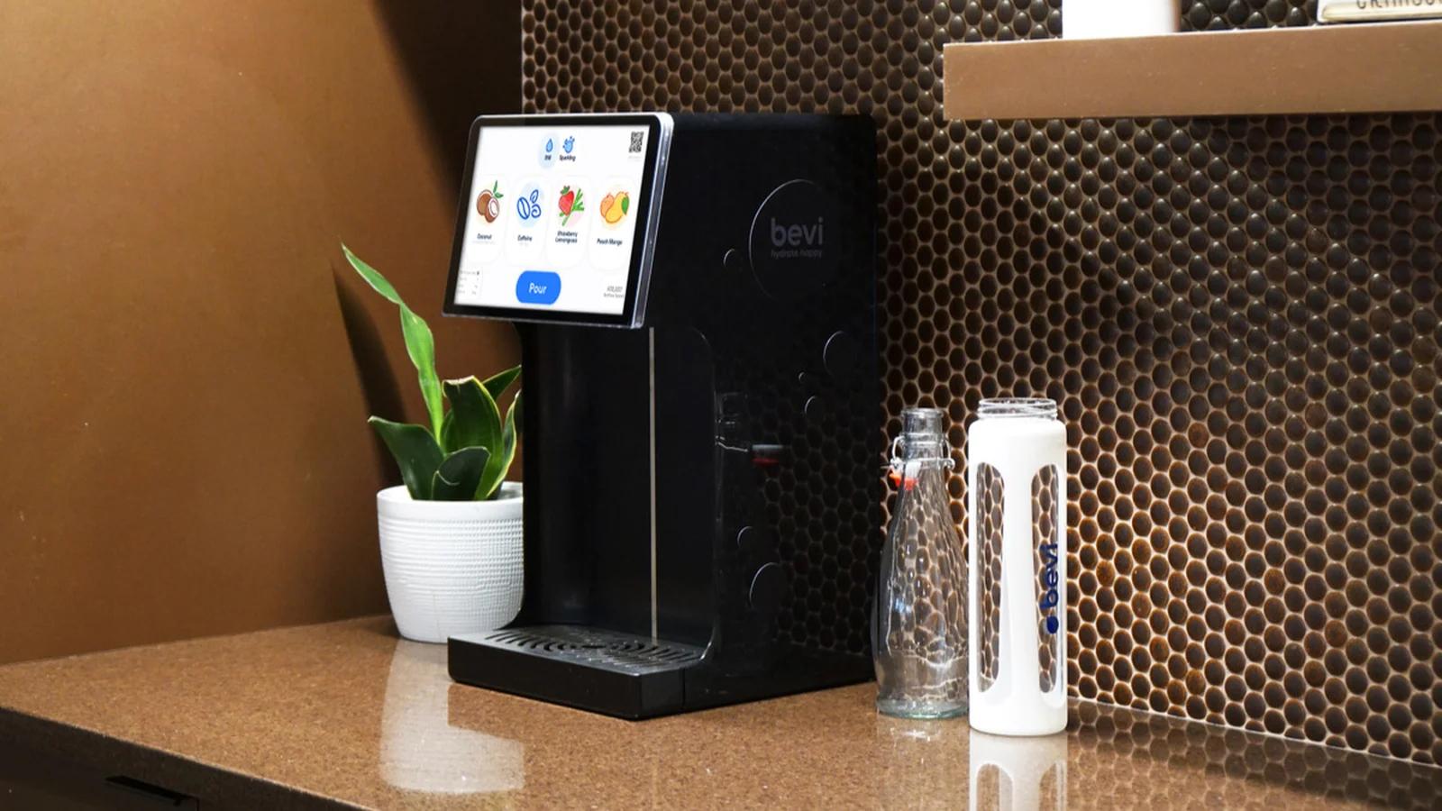 Bevi sparkling water dispenser with still and sparkling taps