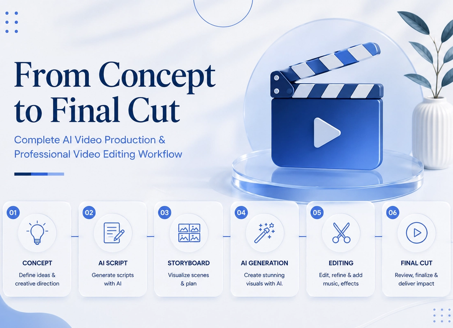 From Concept to Final Cut: Complete AI Video Production & Professional Video Editing Workflow
