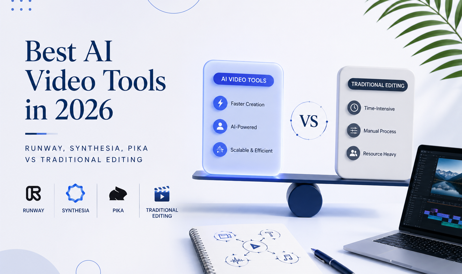 Best AI Video Tools in 2026: Runway, Synthesia, Pika vs Traditional Editing