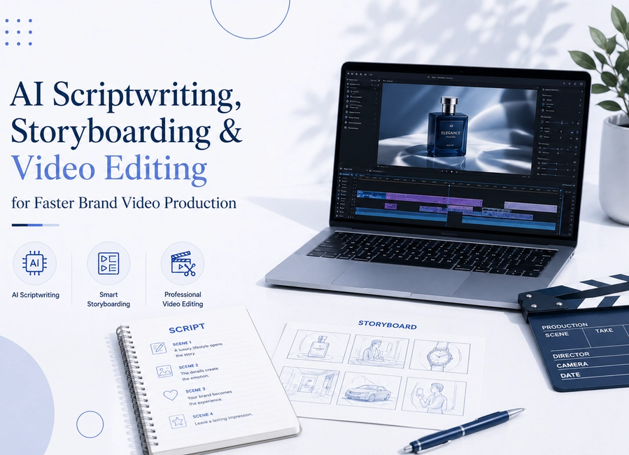 AI Scriptwriting, Storyboarding & Video Editing for Faster Brand Video Production