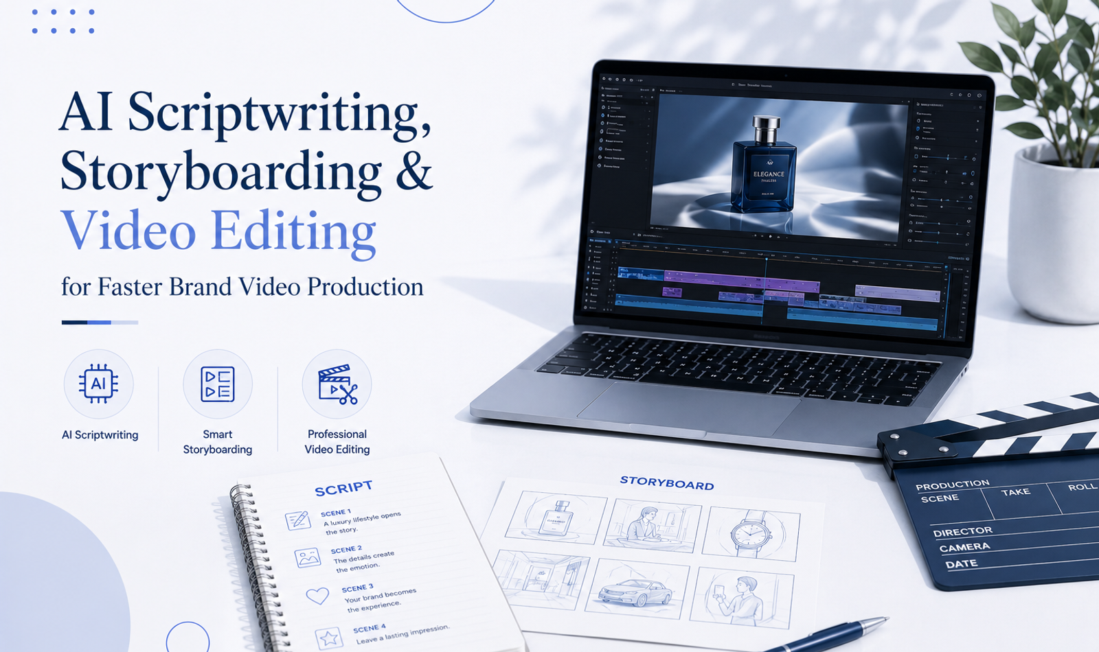 AI Scriptwriting, Storyboarding & Video Editing for Faster Brand Video Production