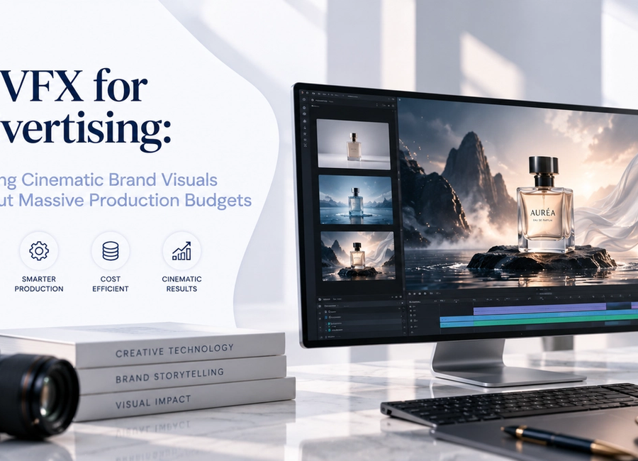 Learn how brands can use AI VFX to create cinematic advertising visuals without relying on massive production budgets. Explore virtual environments, product visualization,